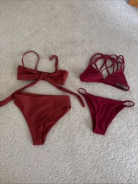 bundle of 2 red swimsuits size XS